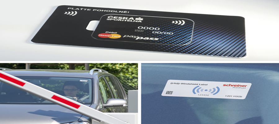RFID windshield sticker