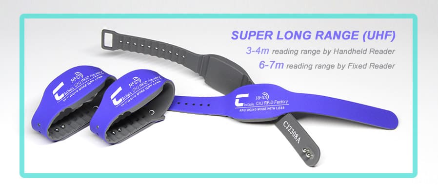 2019 adjustable size UHF RFID wristband