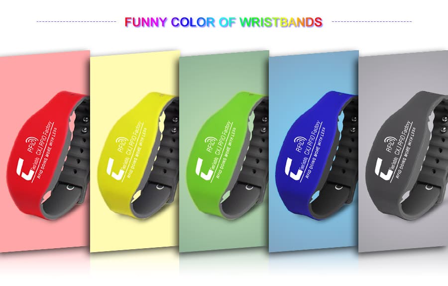 Colorful UHF silicone wristbands