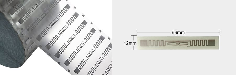 UHF RFID label size 99x12mm