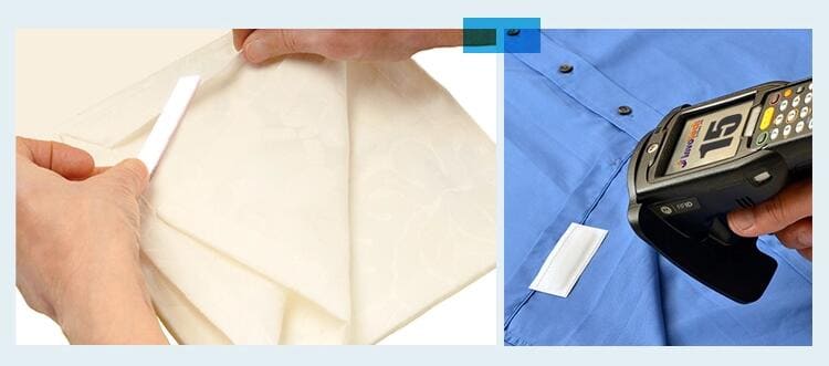 RFID silicone laundry tag into all kind of garments