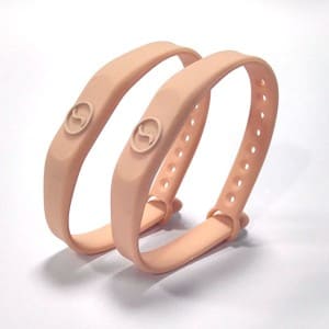 bicolore silicone wristband