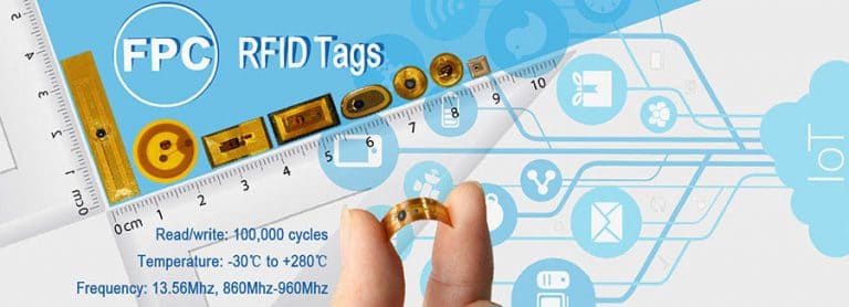 FPC RFID copper antenna mini sticker tag 14443A protocol