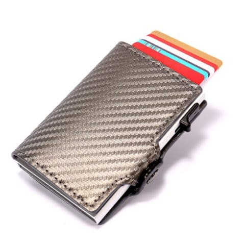 RFID Aluminium Card Holder Carbon Fiber Minimalist Slim Money Clip