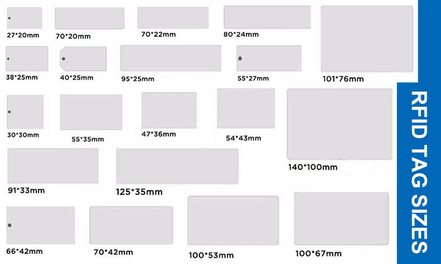 Clothing RFID Tag Sizes