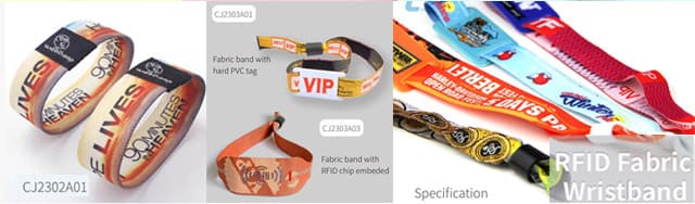 RFID NFC Fabric wristband for event