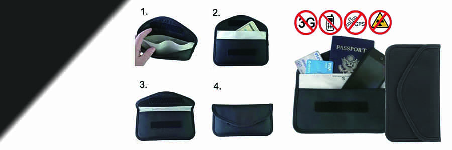 anti tracking RFID blocking pouch bag