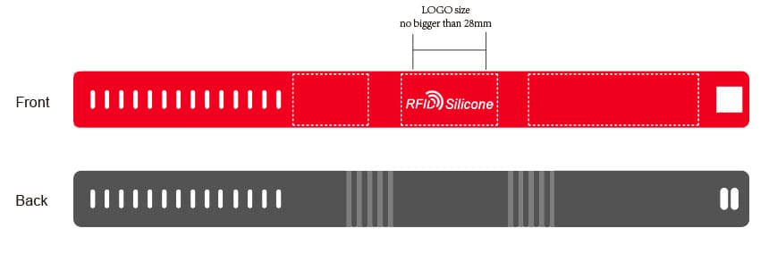 Custom RFID Wristbands CJ2308A05 Size