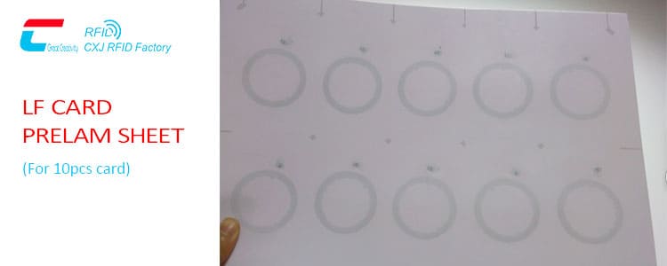 RFID LF card prelam sheet