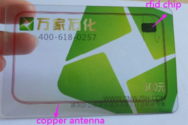 RFID HF copper antenna card