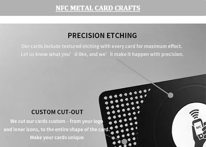 Brushed Stainless Smart NFC Metal Business Card Ntag216 NFC Cards