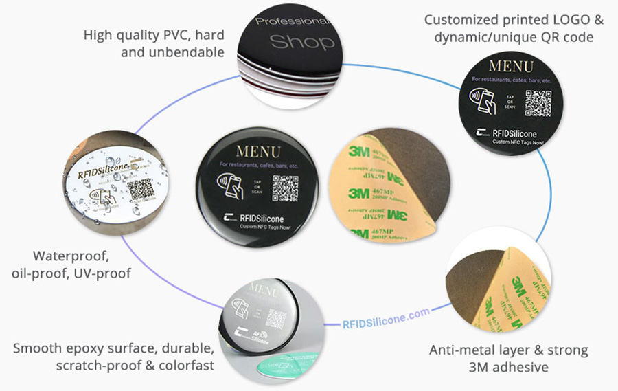 NFC epoxy review sticker detail