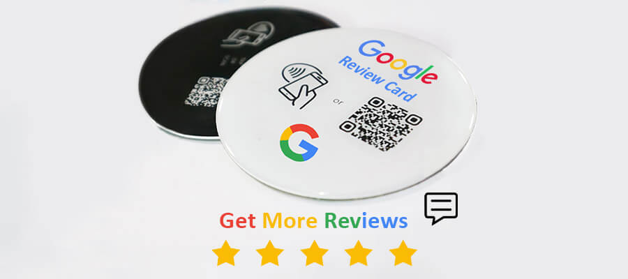 waterproof stickers google review card epoxy card