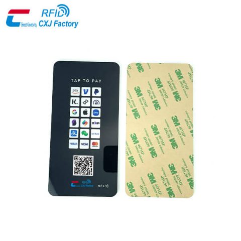 CXJ Acrylic QR Code NFC Tag Table Sticker -1
