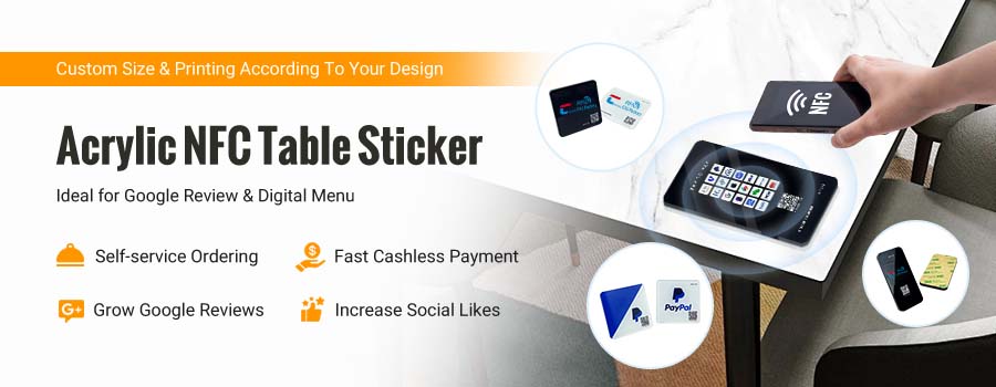 CXJ Acrylic QR Code NFC Tag